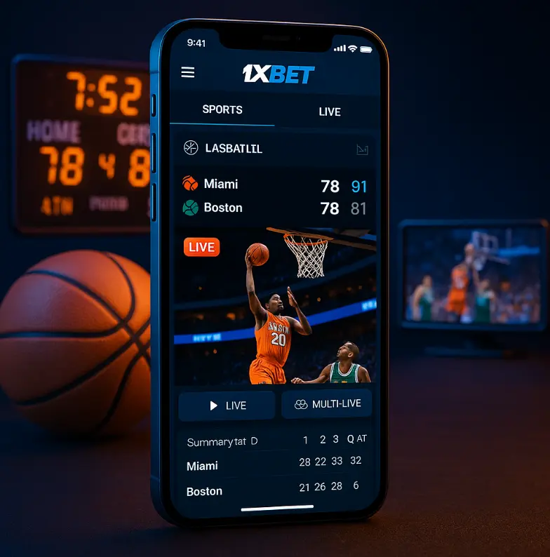 Basketball live and streaming on 1xBet – live sports betting platform with real-time updates